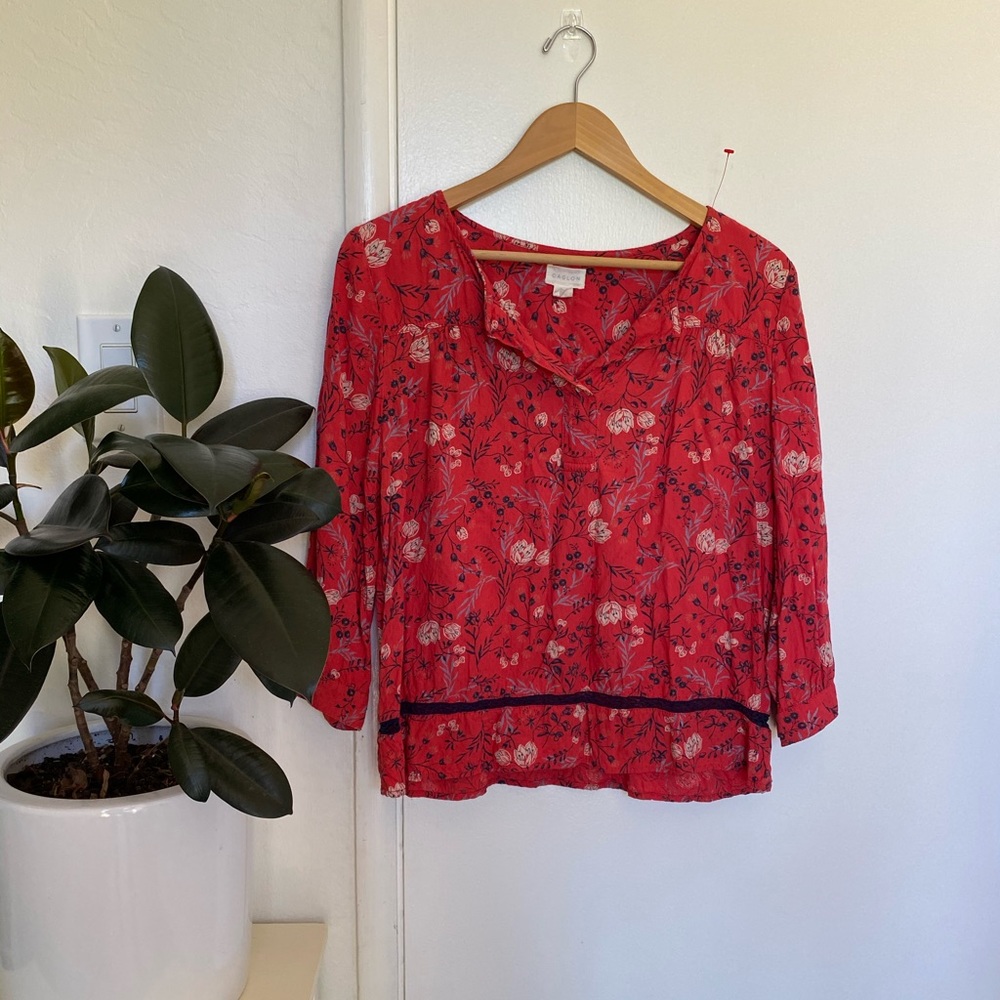 Caslon from Nordstrom Bohemian Floral Blouse